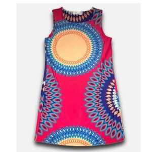 Aryeh Retro Slip On A Frame Dress is Bright Colors - Size Small